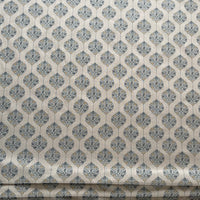 Thumbnail for Savoy Medallion Home Decor Fabric – Linen Effect Cotton, Blue Gold Design – Upholstery, Cushions & Drapery