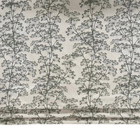 Thumbnail for Cow Parsley Cotton Linen Look Fabric – Olive Green and Oatmeal Floral Print for Curtains Roman Blinds - Soft Furnishing