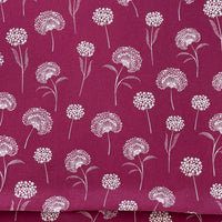 Thumbnail for Elegant Dandelion Linen look Red Burgundy Fabric Botanical Pattern for Upholstery, Drapery & Crafts