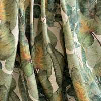 Thumbnail for Tropical Oasis Botanical Fabric by the Meter: Houseplant Leaves Print / Greenery - Calathea, Snake Plant, and Elephant Ear
