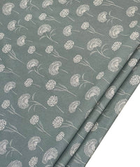 Thumbnail for Elegant Dandelion Fabric - Premium Linenlook in Soft Green, Botanical Pattern for Upholstery, Drapery & Crafts