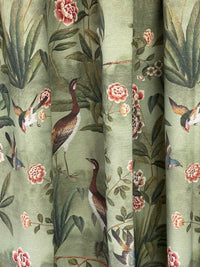 Thumbnail for Vintage-Style Goose Botanical Cotton Pair of Curtains - Custom Made to Measure
