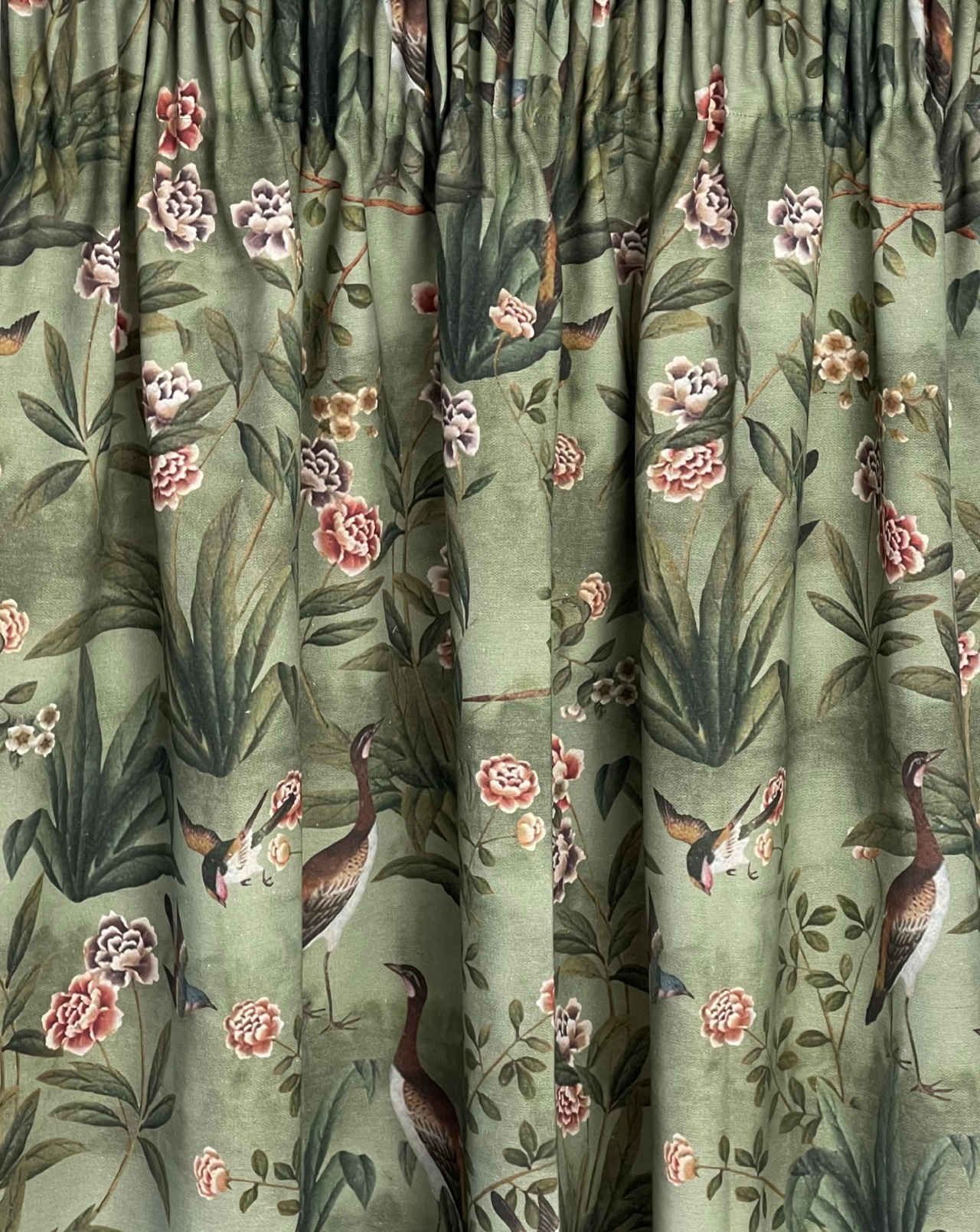 Vintage-Style Goose Botanical Cotton Curtains - Custom Made to Measure