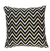 Thumbnail for Zig Zag Chevron Cushion Cover Black, White, Gold Geometric Pattern / Collection Scandi