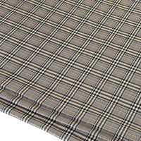 Thumbnail for Windsor Plaid Fabric – Black & Cream Check with Gold Stripe – Organic Cotton Upholstery