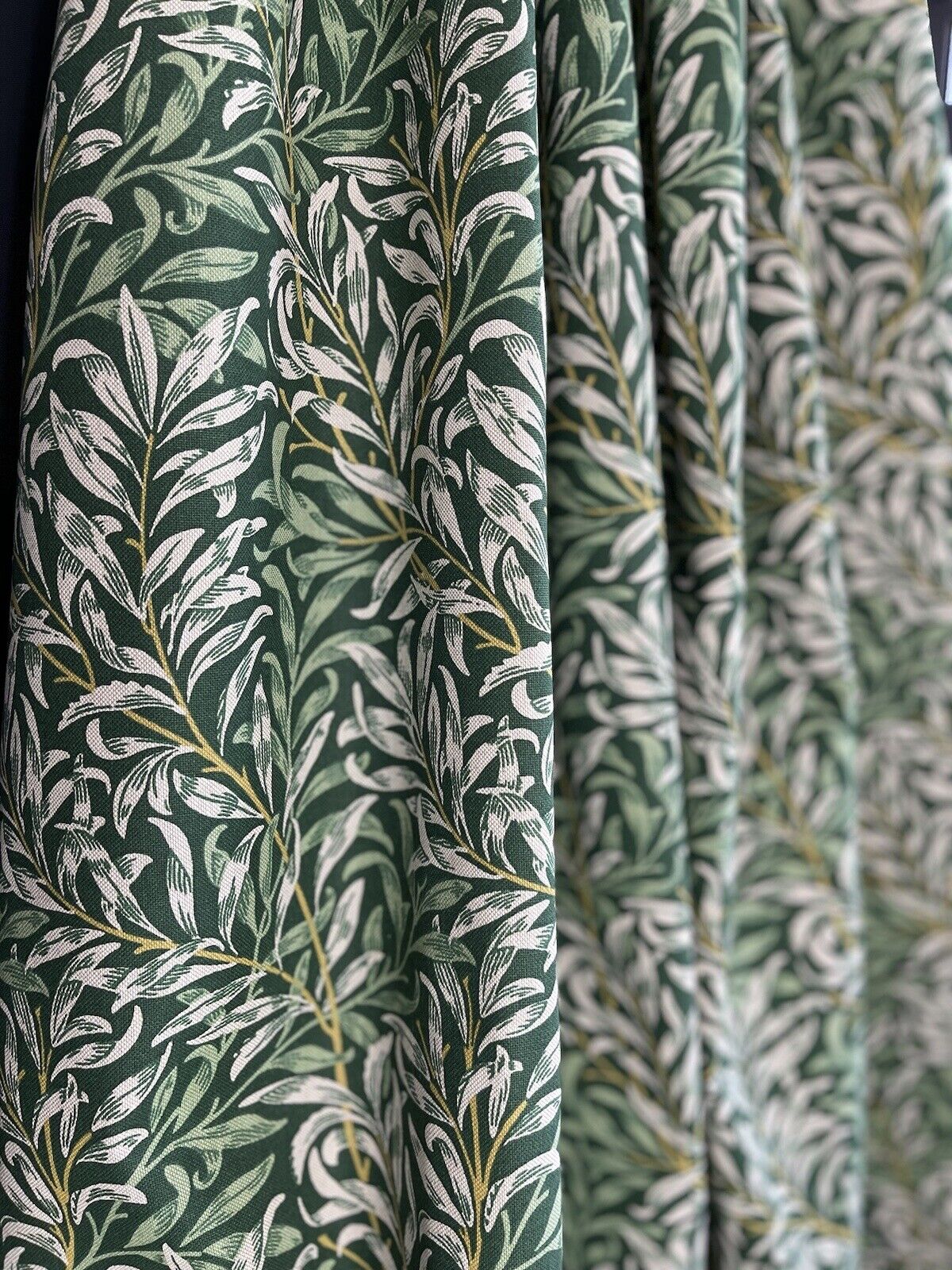 Green Sewing Material By Yards Meter's Linen Look Botanical Printed Cotton Fabric by Meter Leaves Print Textile