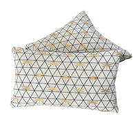 Thumbnail for Dragonfly Gold Metallic White Black Cushion Cover Check Stripes Geometric Nordic