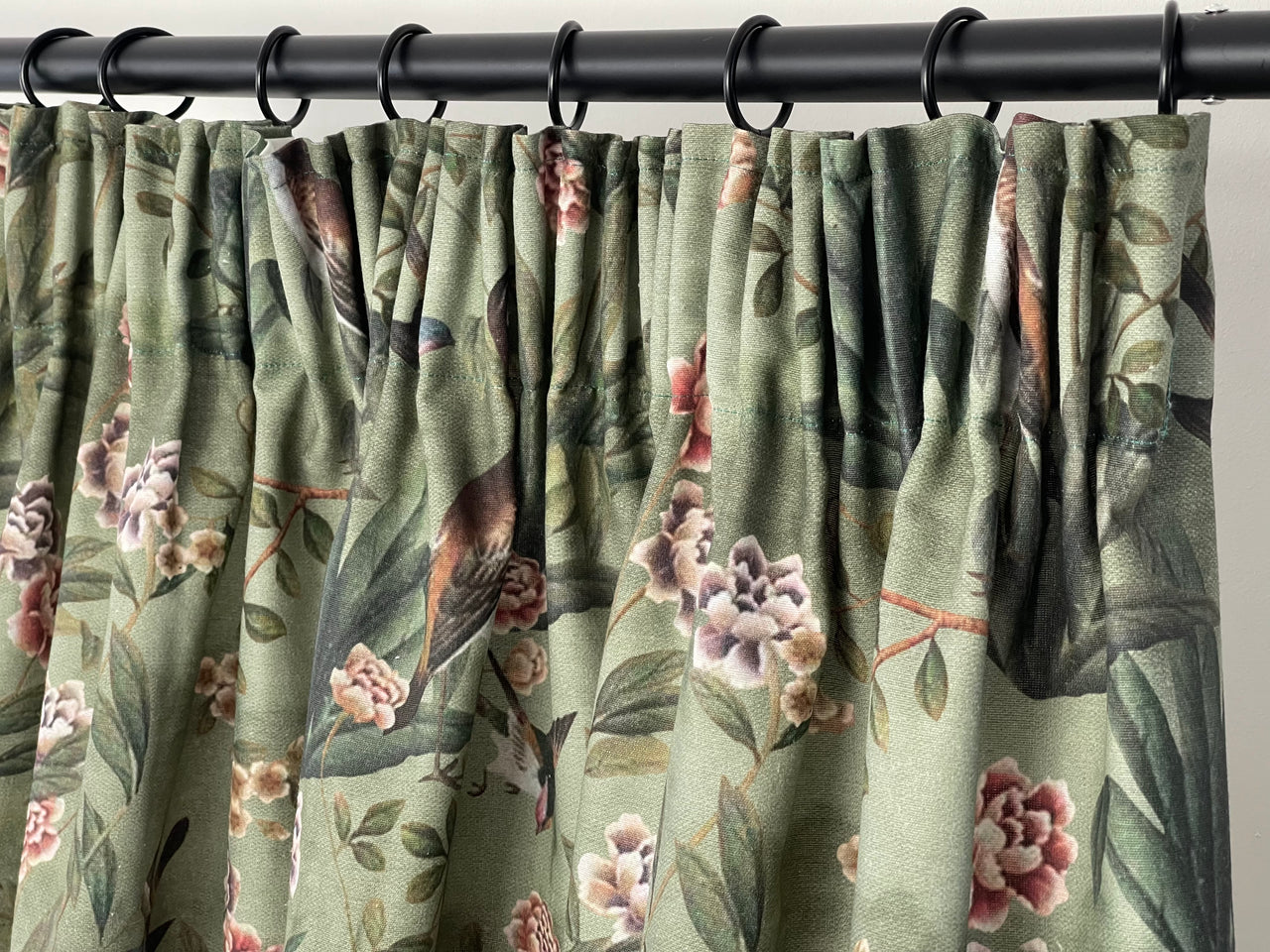 Vintage-Style Goose Botanical Cotton Curtains - Custom Made to Measure