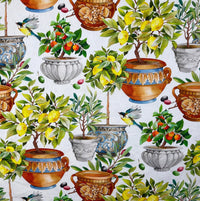 Thumbnail for Lively Citrus Delights: Yellow Cotton Fabric by the Meter