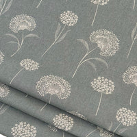 Thumbnail for Elegant Dandelion Fabric - Premium Linenlook in Soft Green, Botanical Pattern for Upholstery, Drapery & Crafts