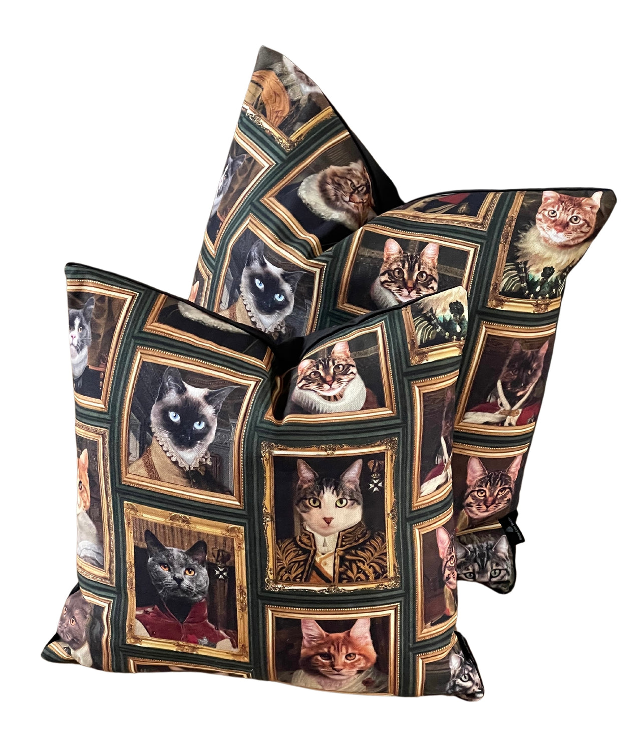 Baroque Royal Cats Cushion Cover Quirky Eclectic Home Décor