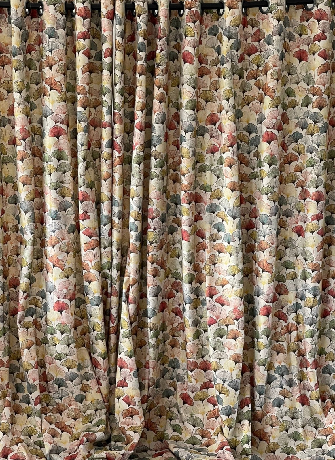 Gingko Pair of Curtains - Pencil Pleat or Eyelet - Custom Made Drapes / Home Decor - Nature-Inspired Window Treatments