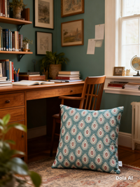 Thumbnail for Heritage Buta Paisley Teal Decorative Cushion Cover
