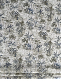 Thumbnail for Luxury Safari Decor Fabric – Monochrome Animal Map – Curtain and Blind Making – Natural Cotton
