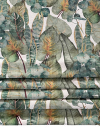 Thumbnail for Tropical Oasis Botanical Fabric by the Meter: Houseplant Leaves Print / Greenery - Calathea, Snake Plant, and Elephant Ear