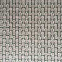 Thumbnail for Nordic style upholstery fabric with apple green background and ivory flowers
