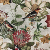 Thumbnail for Vintage tapestry fabric with flowers and birds.