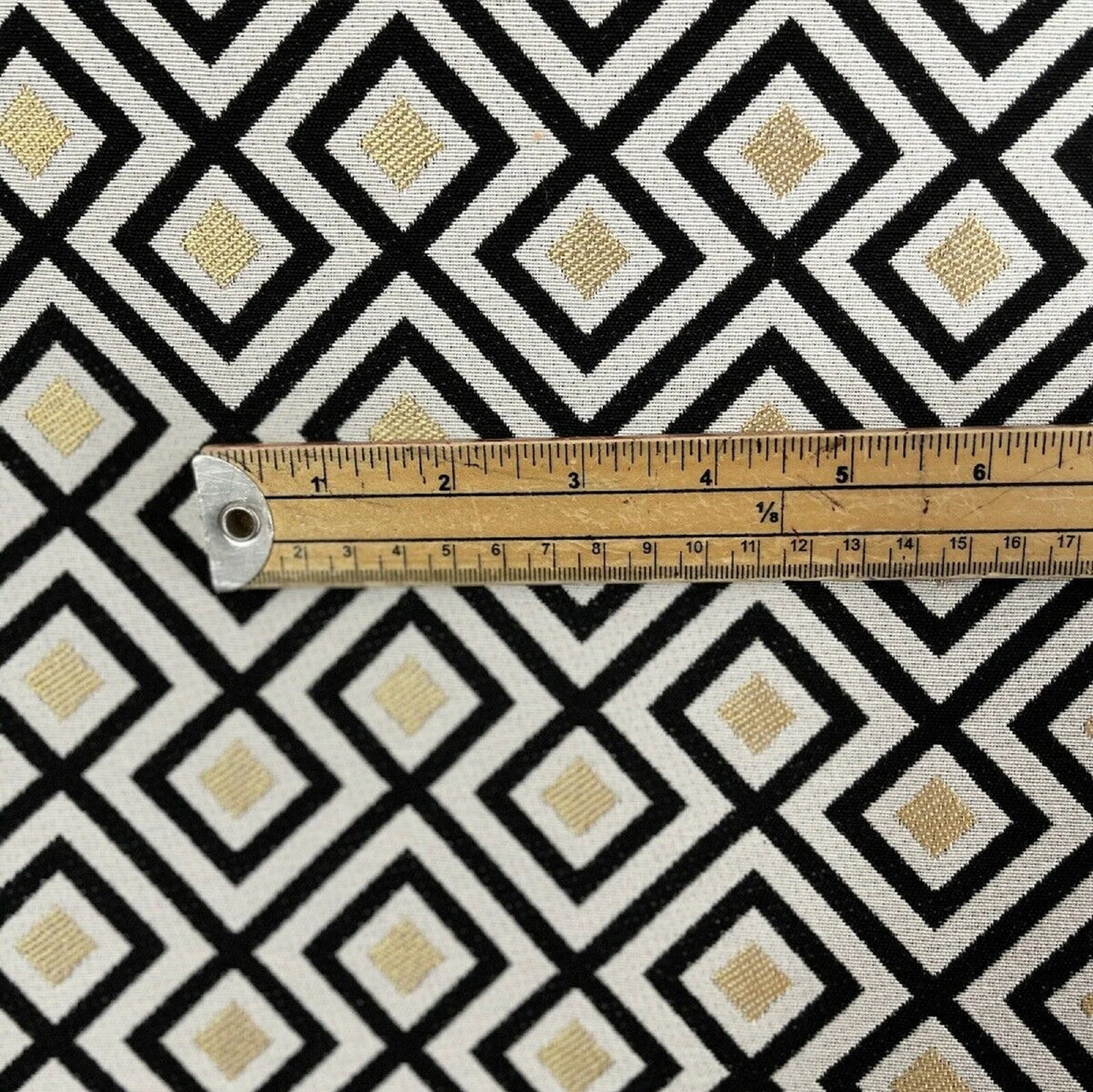 Diamond geometric woven upholstery fabric