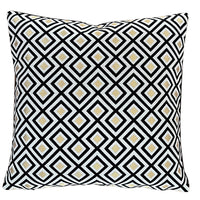 Thumbnail for Woven blocks pillow for modern living room décor.

