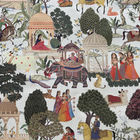 Thumbnail for Mughal kingdom scene digitally printed