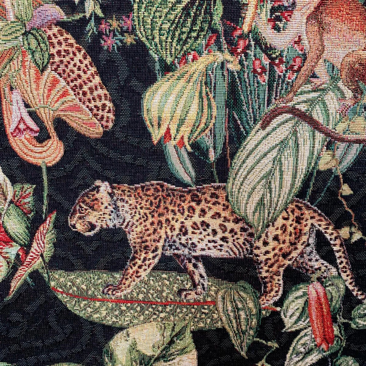 Leopard and zebra jungle print fabric.