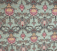 Thumbnail for Royal Botanical Floral Leaves Woven Fabric Sold by Metre Upholstery Green Cherry