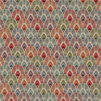 Thumbnail for Luxury woven fabric with tropical arch design.