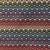 Thumbnail for Black textile with multicolor bow arch pattern.