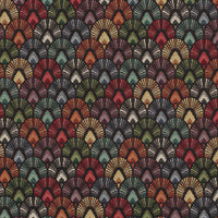 Thumbnail for Upholstery fabric with retro multicolor geometric print.