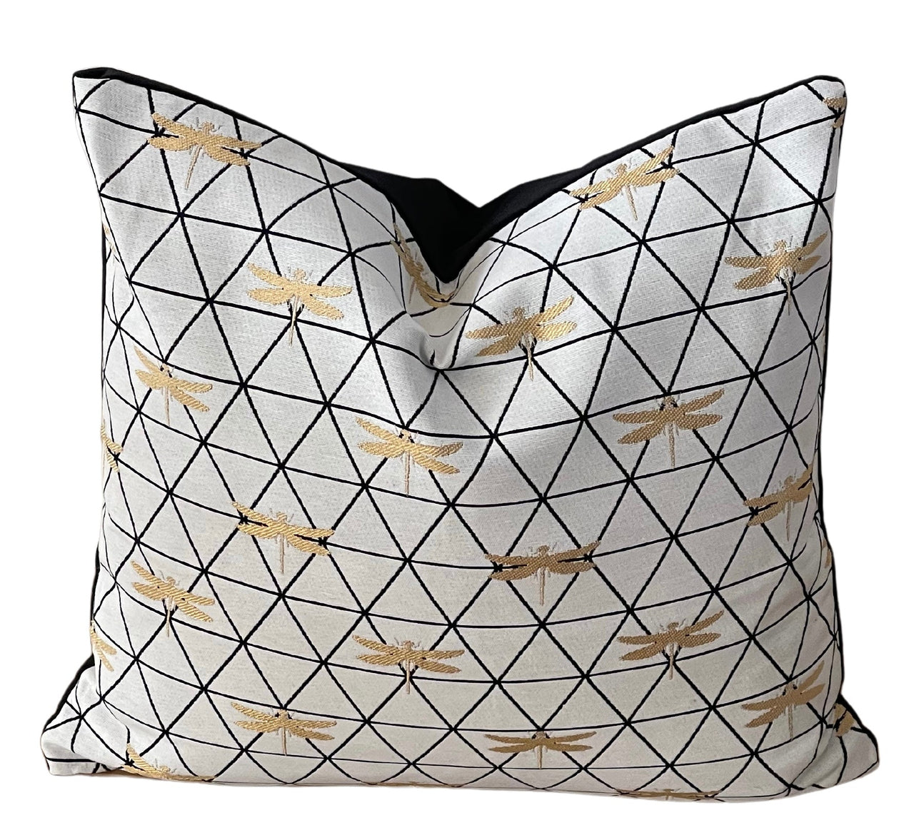 Nordic-inspired dragonfly cushion cover.