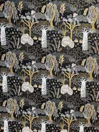 Thumbnail for Designer Baobab black and gold fabric for drapery.