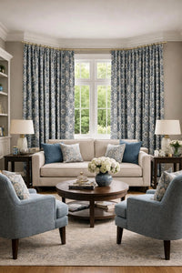 Thumbnail for Linen look ikat cotton fabric by the metre