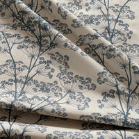 Thumbnail for Blue and neutral floral fabric for farmhouse and cottage interiors
