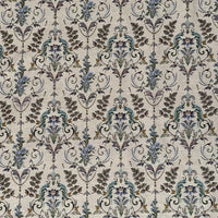 Thumbnail for Neutral floral tapestry fabric for curtains