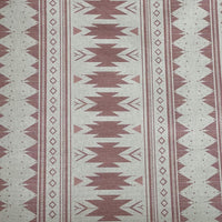 Thumbnail for Aztec stripe fabric in blush pink tones with diamond and arrow motifs