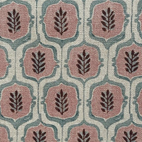 Thumbnail for Teal trellis and pink medallion fabric for handcrafted décor.