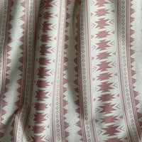 Thumbnail for Aztec stripe fabric blush pink with diamond and arrow motifs