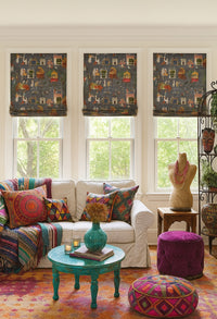 Thumbnail for Living room with colorful decor, including pillows, rug, and furniture.