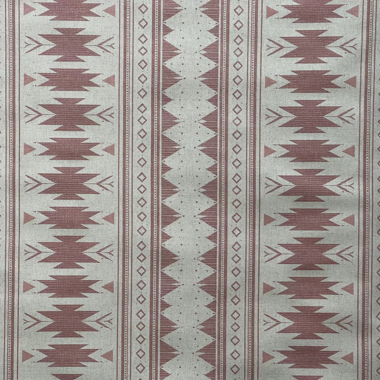 Southwestern Aztec fabric in blush pink tones for upholstery and curtains