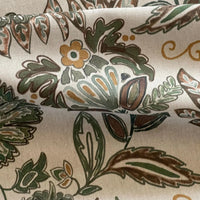 Thumbnail for Traditional floral fabric with layered botanical motifs
