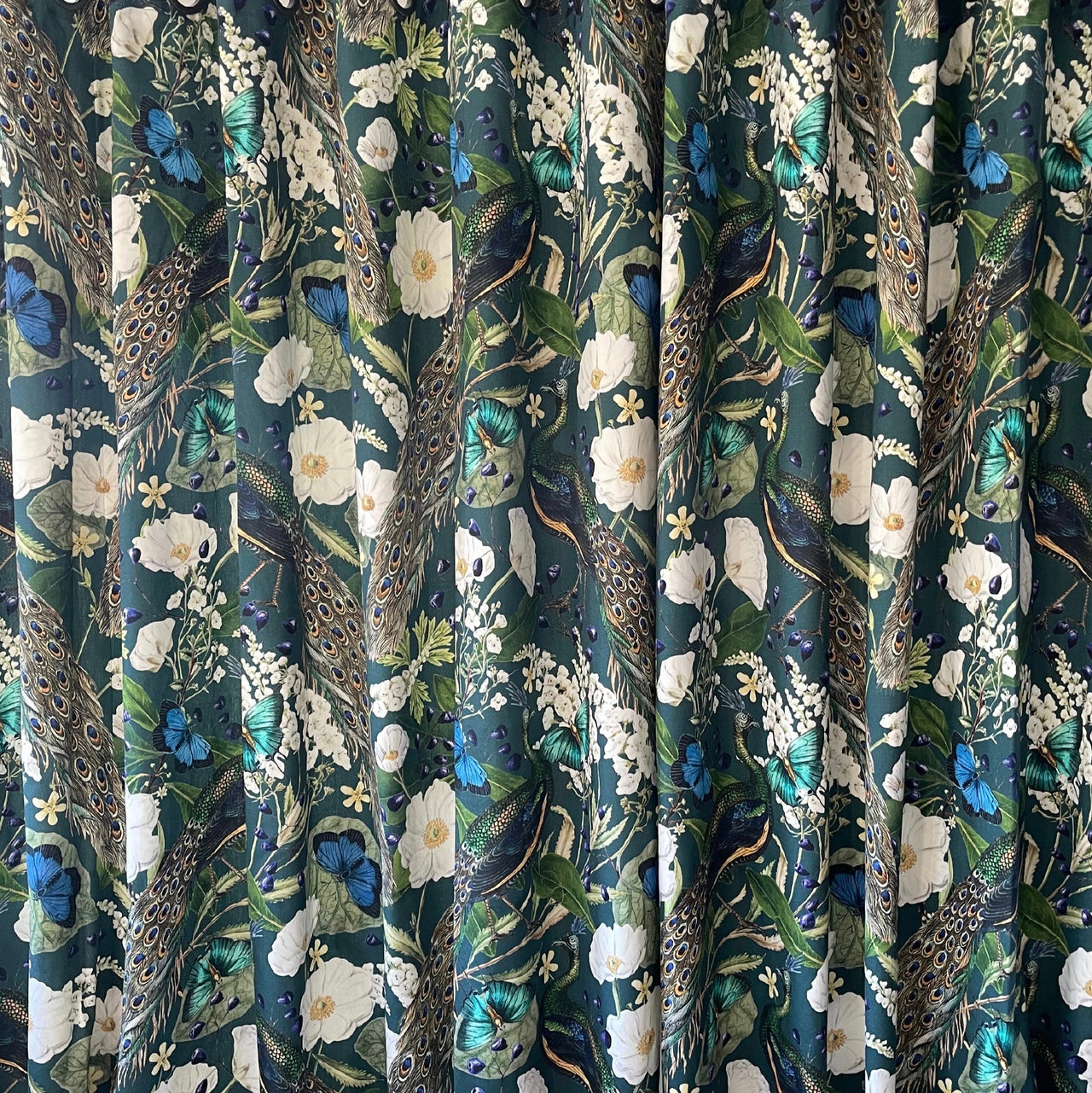 Exotic wildlife decorative curtain fabric.

