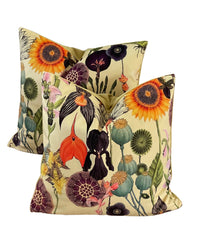 Thumbnail for Elegant pillow with Art Deco inspired botanicals