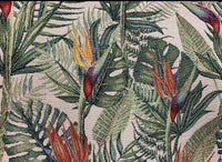 Thumbnail for Detailed floral pattern on tropical upholstery fabric