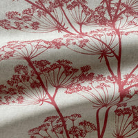 Thumbnail for Red and neutral floral fabric for farmhouse and cottage interiors
