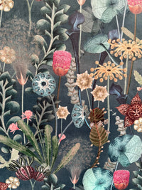 Thumbnail for Detailed illustration of various flowers and plants on a dark background