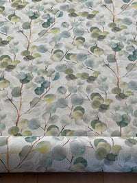 Thumbnail for Eucalyptus Watercolor Botanical Fabric - Myrtaceae Inspired - Sold by the Meter