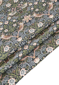 Thumbnail for Custom William Morris Roman Blinds / Blue and Green Cotton with Strawberry Thief Pattern - Made to Measure for Home Decor