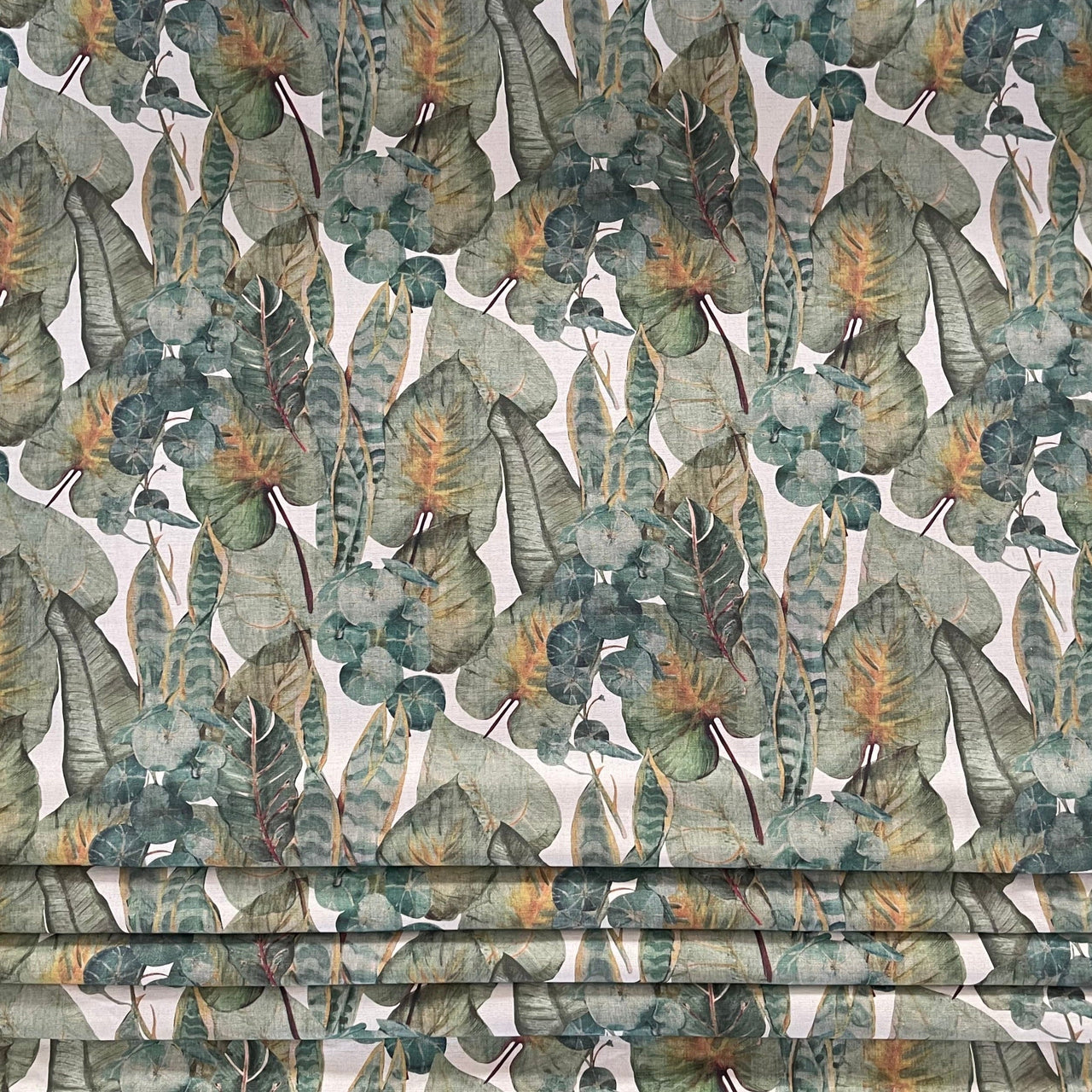 Houseplant themed curtain fabric