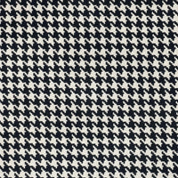 Thumbnail for High-contrast houndstooth print on organic cotton – ideal for DIY upholstery, heritage decor, and statement home textiles.