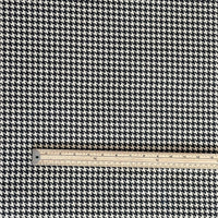 Thumbnail for Close-up of mini houndstooth print with scale measurement – organic cotton fabric for precision projects and upholstery detail work.

